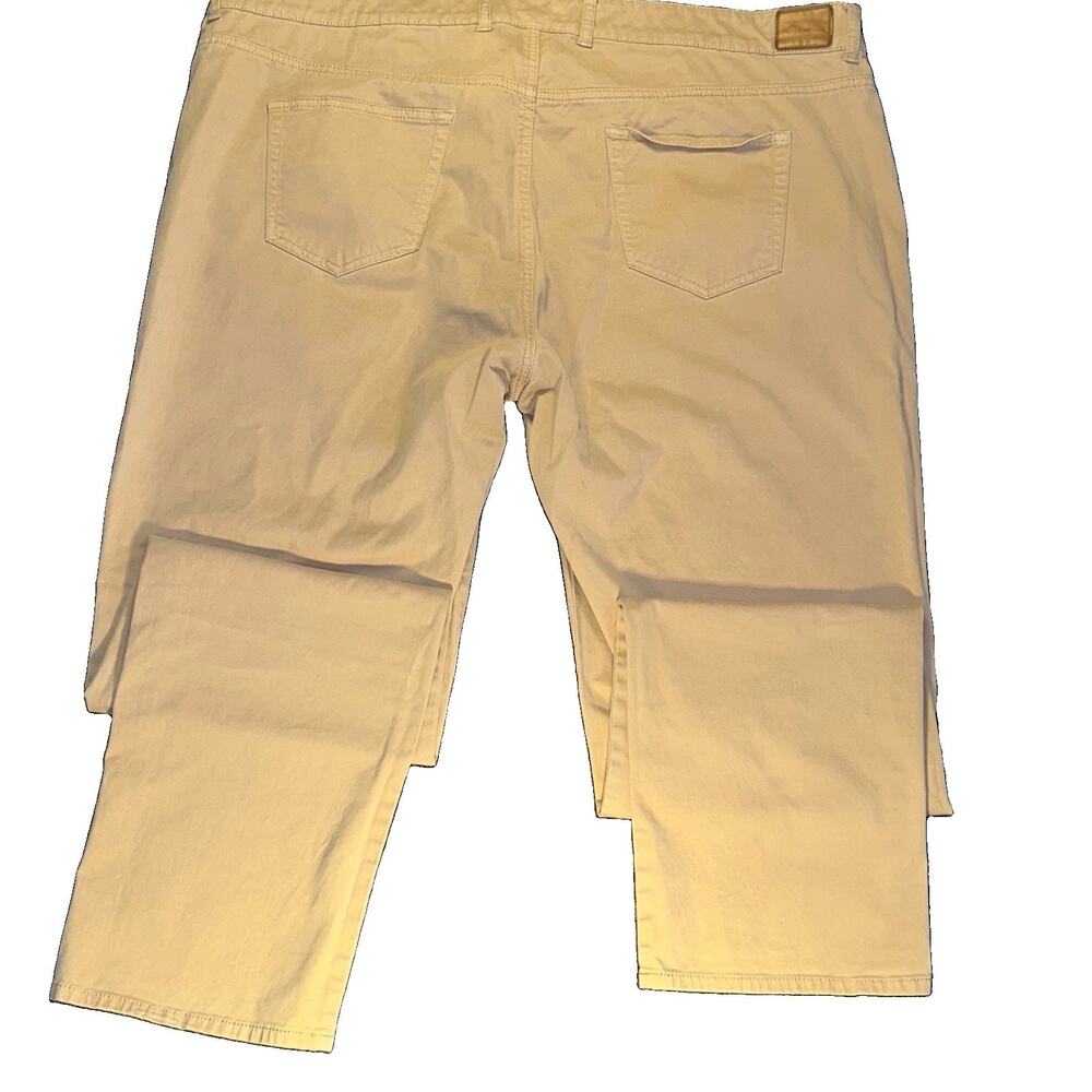 Peter Millar Men's Size 44 Tan Khaki Canvas Five-Pocket Comfort Cord Pants 44x30